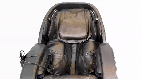 A demonstration of the airbags expanding in an airbag massage chair