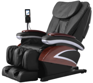 A profile image of a black BestMassage Electric Full Body Shiatsu Massage chair. 