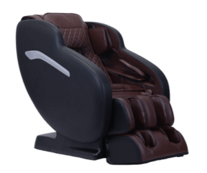 A profile image of a black Infinity Aura massage chair.