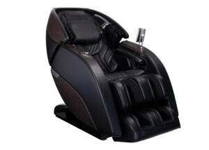 Profile view of a black Kyota Nokori M980 massage chair.