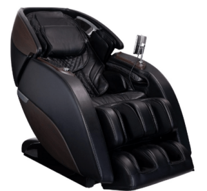A profile image of a black Kyota Nokori M980 Syner-D massage chair.