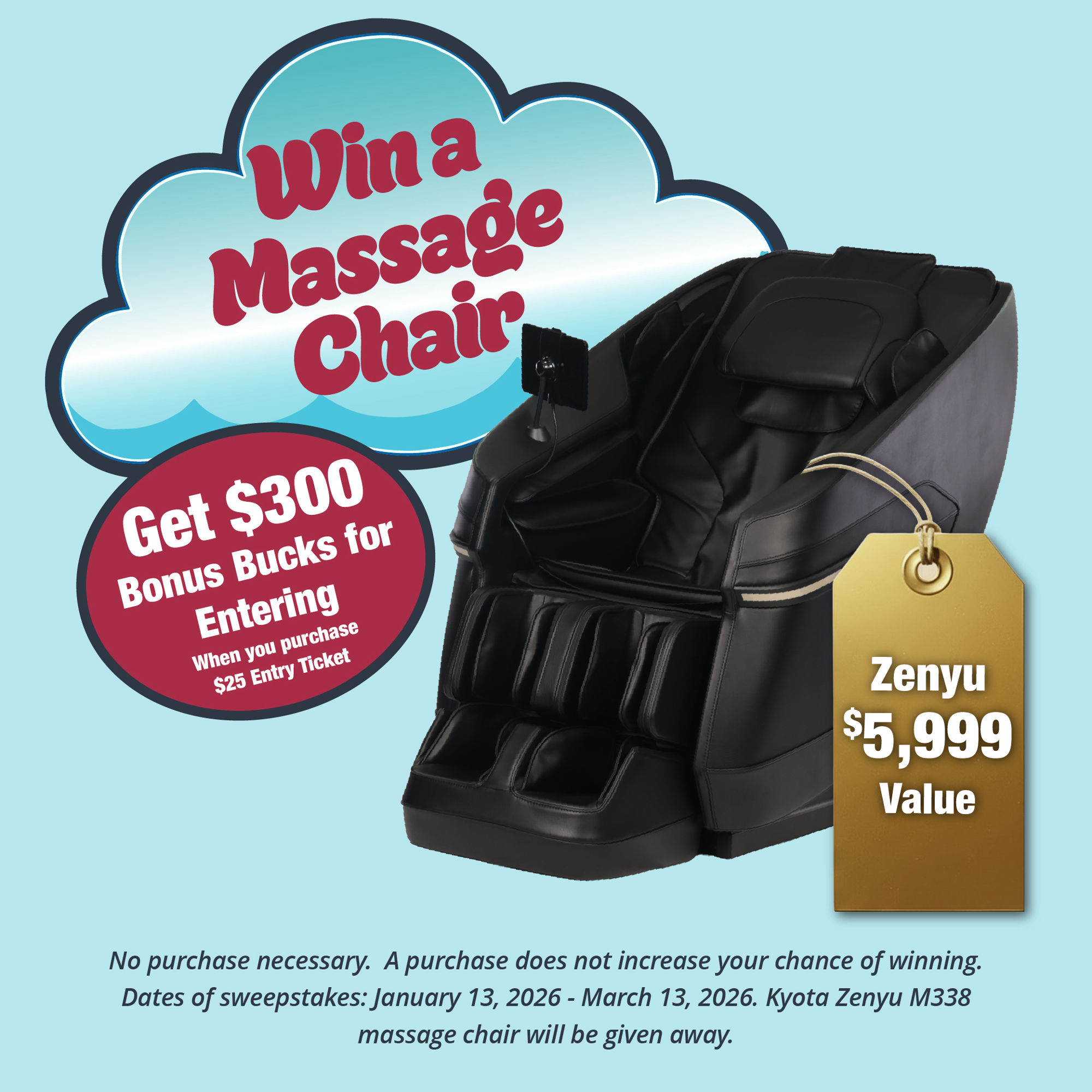Dream Chair Sweepstakes — Win A Kyota Zenyu